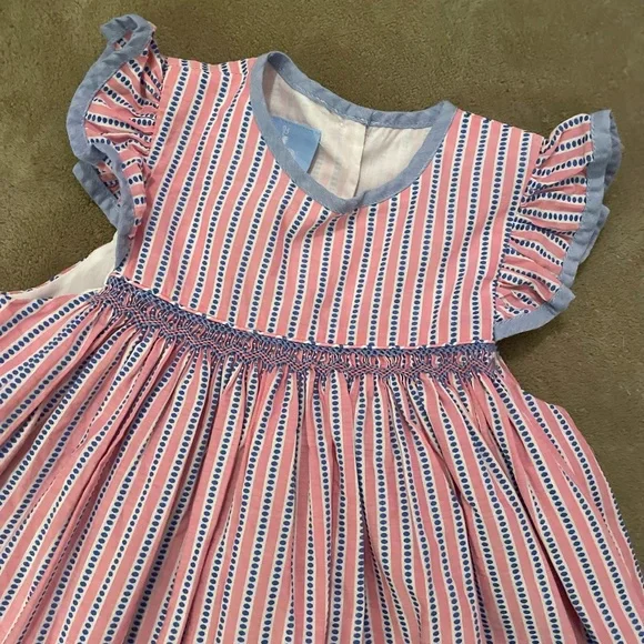 Boutique brand, Bella Bliss, red, white, & blue dress w/ ruffle sleeves.EUC.Sz5.